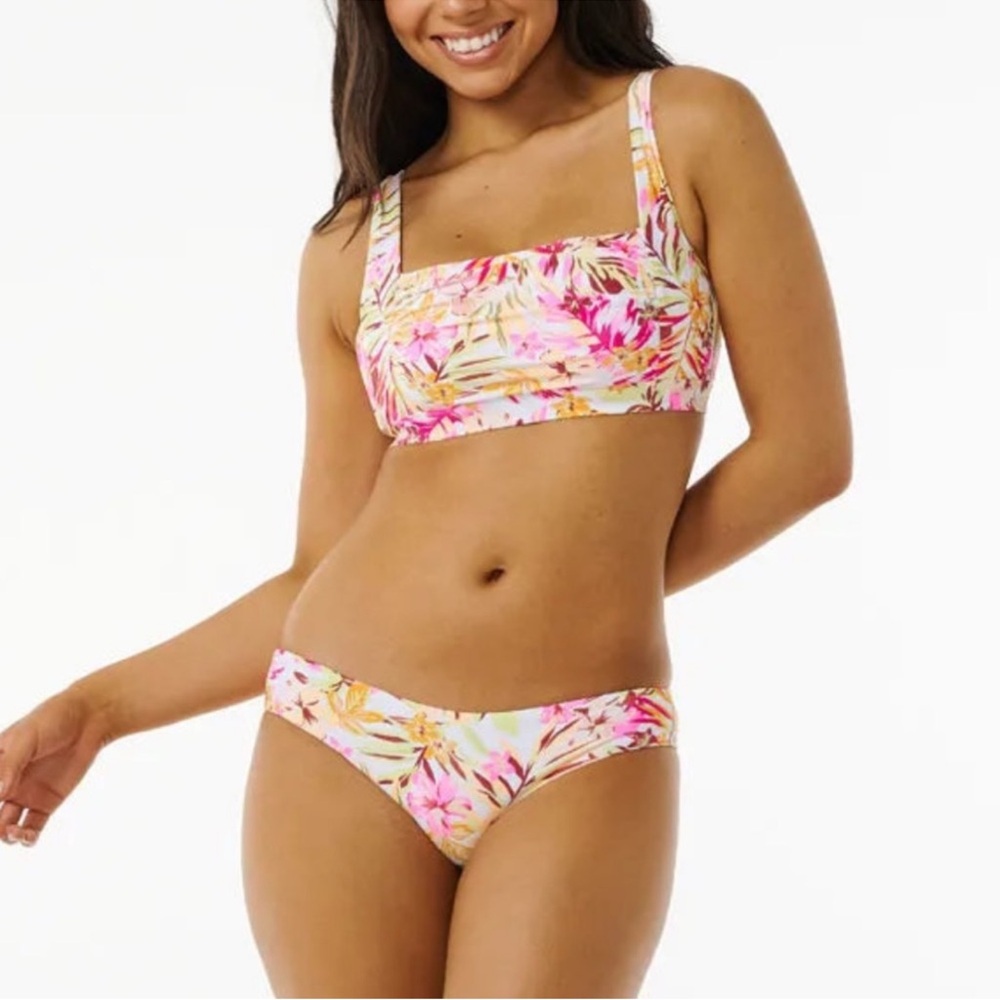 Ripcurl Copacabana D-DD Crop Bikini Top & Cheeky Hipster Bikini Bottom, SMALL